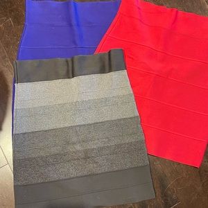 BCBG Set of 3 bandage skirts